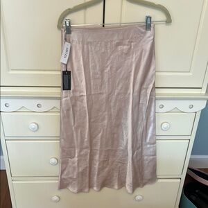 Aritzia Pink Satin Skirt
